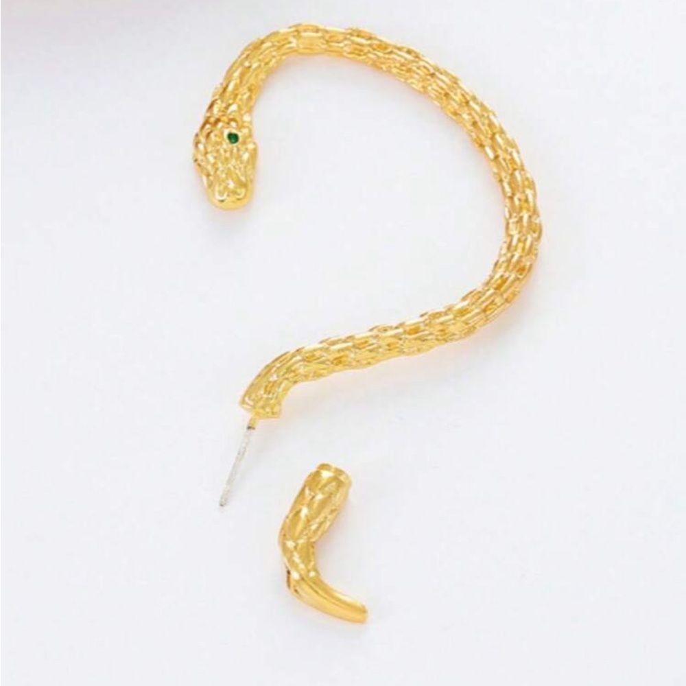 Gold Snake Earring A1437